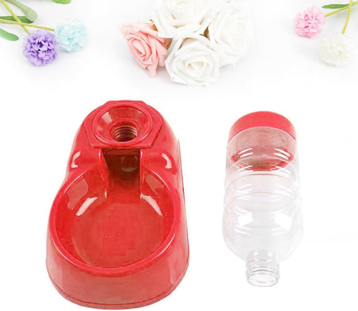 350ml Automatischer Haustier Wasserspender, Kunststoff Rot für Katzen