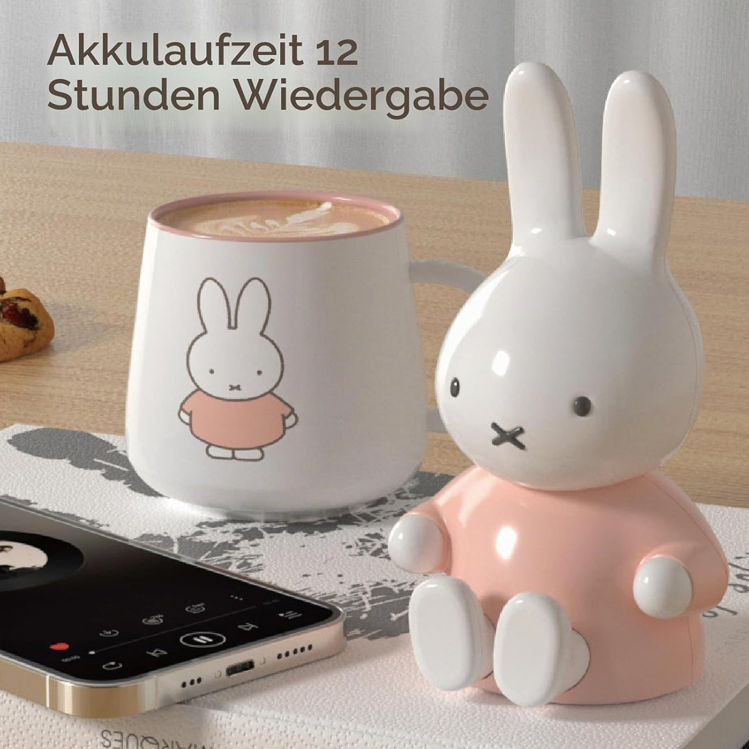 MiPow X Miffy Bluetooth-Lautsprecher, Mini-Bluetooth-Lautsprecher, kabelloser Lautsprecher, tragbare