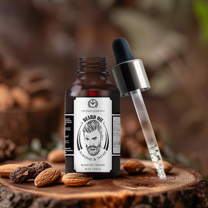 THE MAN COMPANY Bartöl für Herren, Bio Vegan (30 ml) – Bartpflege für Weichen Bart – Mit Natürlichem