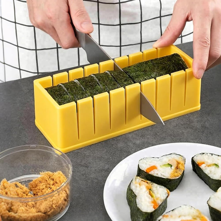 Sushi Maker, Gelb DIY Sushi Form, Anfänger Sushimaker zum Selber Machen,Einfache Version Quadrat Sus