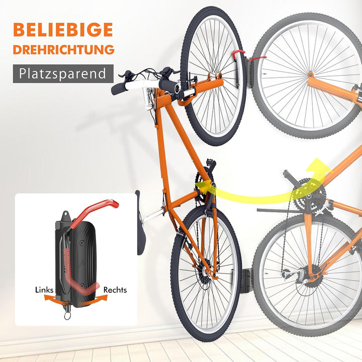 Mimoke Schwenkbare Fahrrad Wandhalterung Vertikaler Fahrradständer - Fahrradhalterung wand für die G