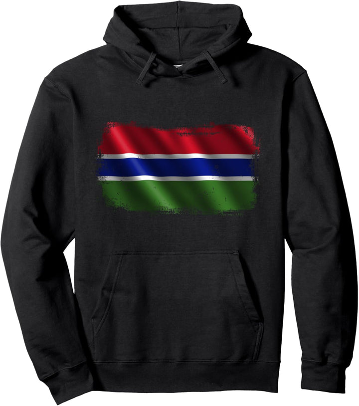 Gambia Gambische Nationalflagge Pullover Hoodie