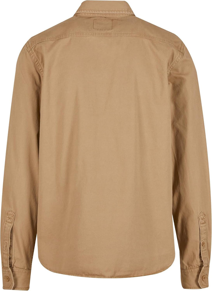 Brandit Vintage Shirt Long Sleeve,mehrere Farbvarianten, Grössen S bis 7XL, Camel Longsleeve