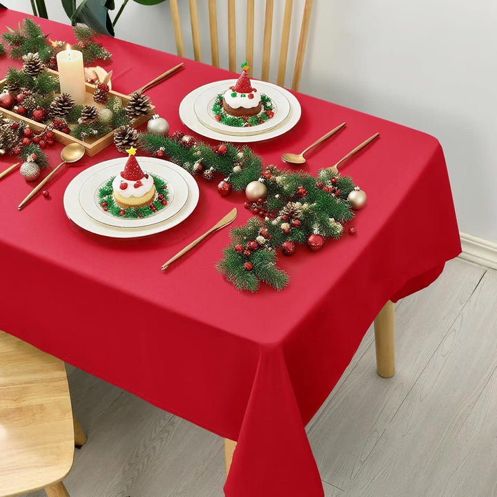Hiasan Glatt Weihnachten Tischdecke Fleckenabweisend Tischtuch mit Lotuseffekt Leicht Wasserabweisen