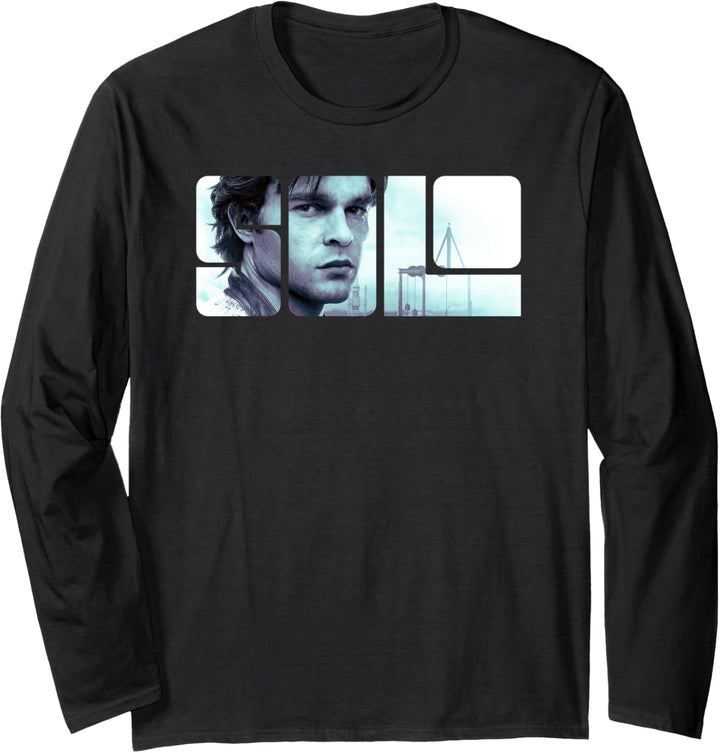 Star Wars Han Solo Movie Text Photo Overlay Langarmshirt