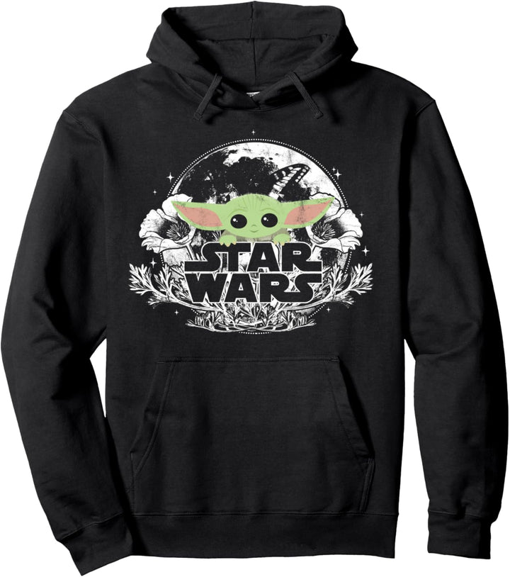Star Wars The Mandalorian The Child Floral Pullover Hoodie