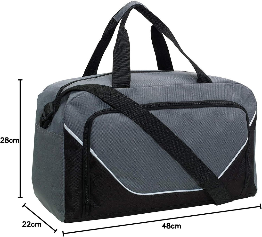 Preiswert &amp; Gut Sporttasche 48x22x28cm Fitnesstasche 410Gr Umhängetasche Grau, Grau