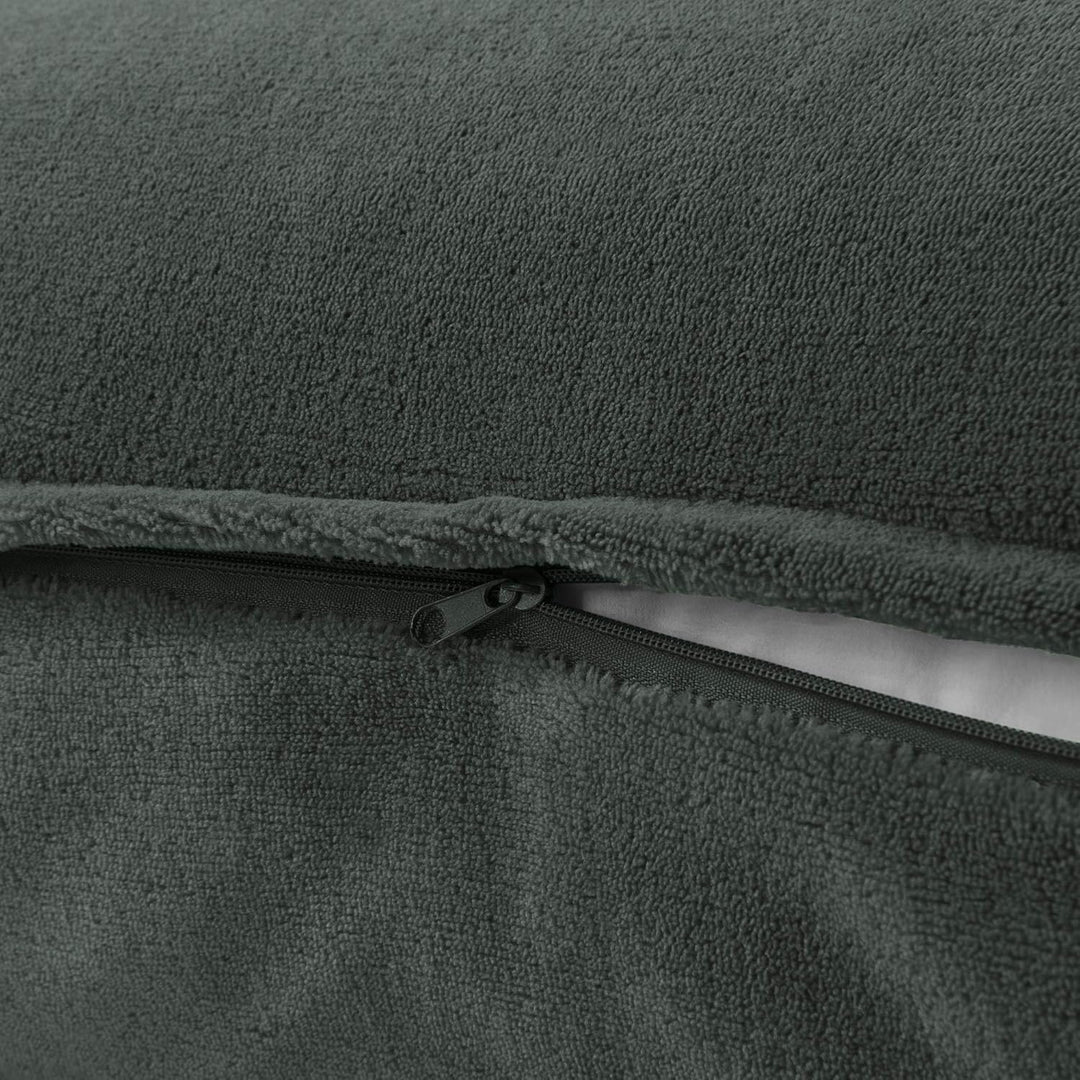 aqua-textil Feelwell Bettwäsche 200 x 200 cm 3teilig Coral Fleece Bettbezug Thermo Flausch anthrazit