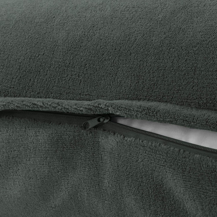 aqua-textil Feelwell Bettwäsche 200 x 200 cm 3teilig Coral Fleece Bettbezug Thermo Flausch anthrazit