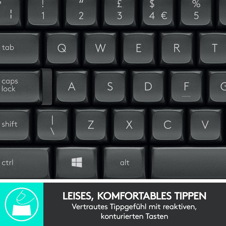 Logitech MK545 erweiterte drahtlose Tastatur und Maus, QWERTZ-Layout
