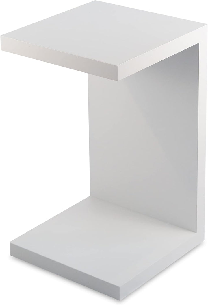 STEMA Seyfried Beistelltisch Chris Weiss - Couchtisch 60x37x36 - Keine Montage fest verleimter Wohnz
