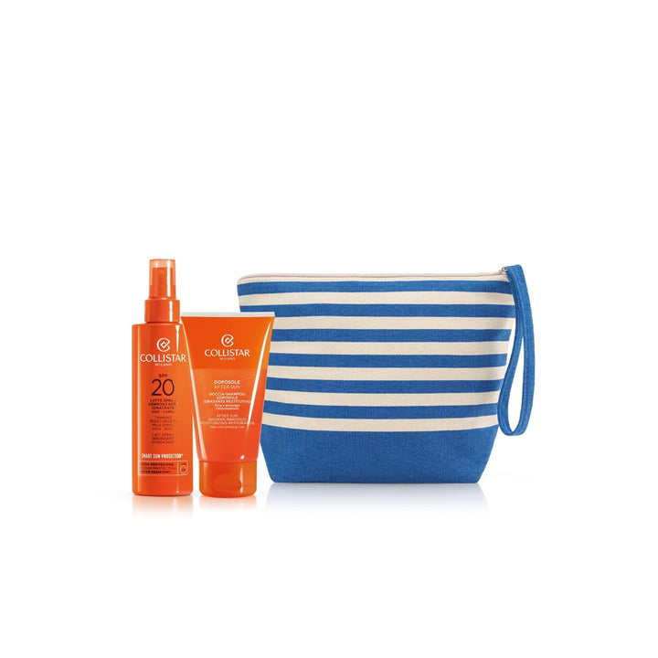 COLLISTAR KIT SUN ’23 LATTE SPRAY SPF20 200ML+DOCCIA 150 ML+POCHETTE