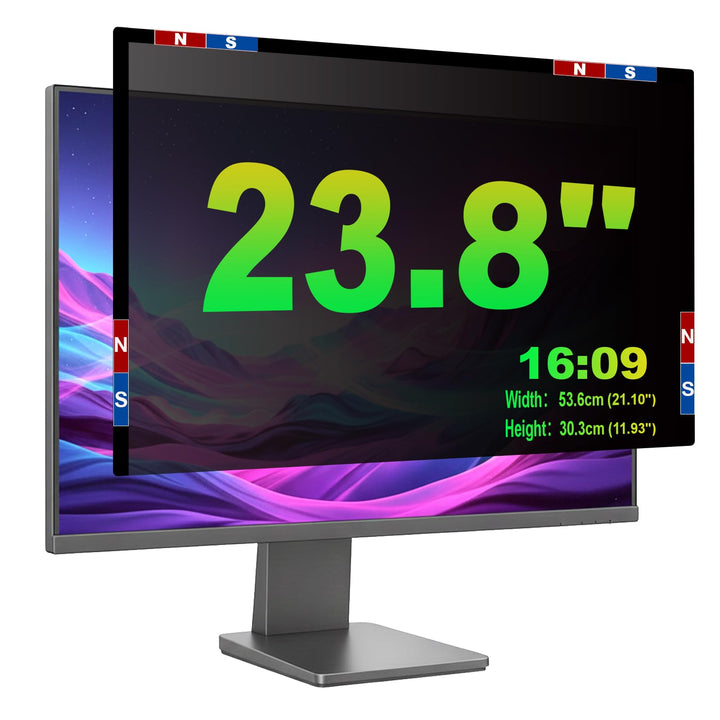 Magnetischer Sichtschutzfolie für 23.8 Zoll 16:9 Monitor 23.8 Zoll-16:9 Seitenverhältnis, 23.8 Zoll-