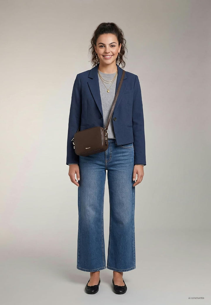 Tamaris Umhängetasche TAS Mareen 34660 Damen Handtaschen Uni Brown Einheitsgrösse, Brown Einheitsgrö