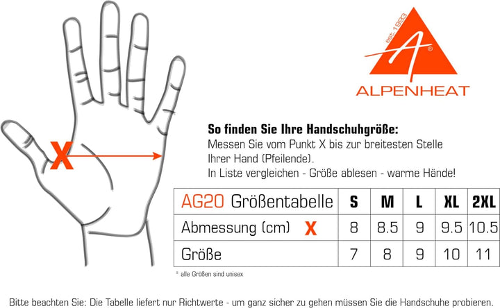 Alpenheat Fire-Ski Winter Accessory Set beheizte Handschuhe, Schwarz, Small Unisex, Schwarz, Small