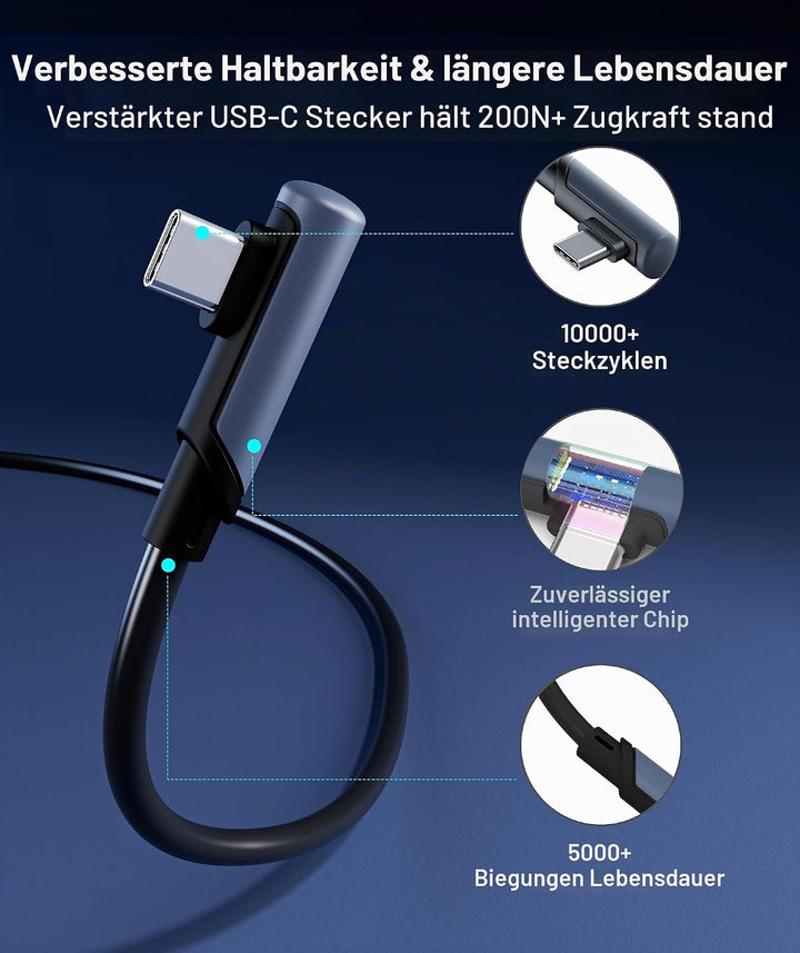 Syntech Link Kabel 6M/20FT Kompatibel mit Quest 3/2/Pro und Pico4/Pro Zubehör und PC/Steam VR, High