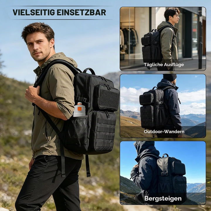 HEMSO Militär Taktischer Rucksack, 25L Wasserdichter Wanderrucksack Bundeswehr Rucksack Molle-Tasche