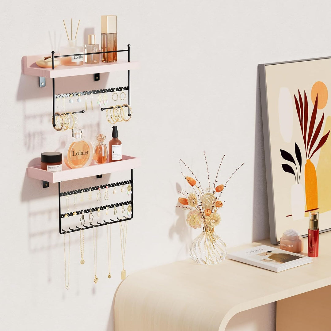 Lolalet 2 Stück hängend Schmuck Organizer Kettenaufhänger Wand Schmuckhalter, Wandmontierte Schmucka