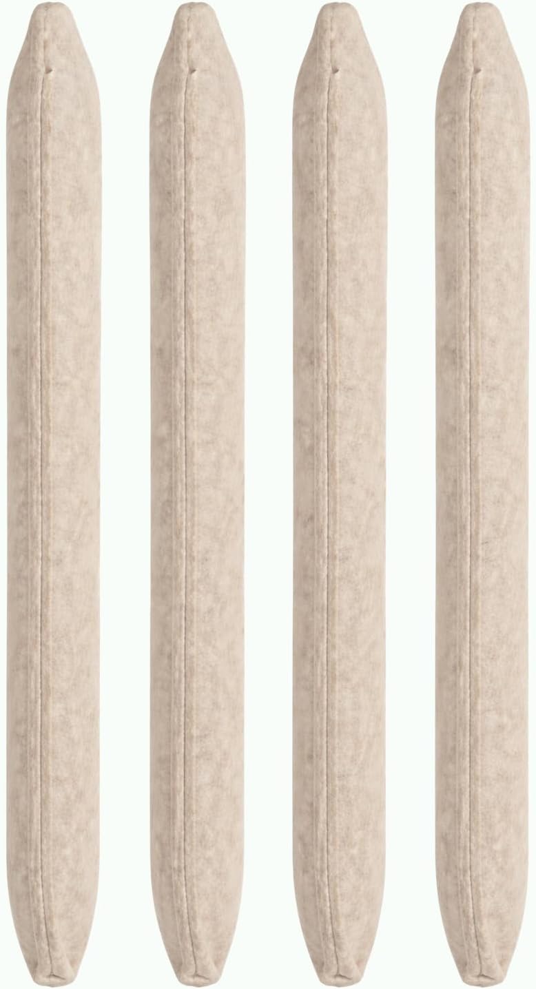 Brandsseller Sitzkissen Filz Eckig 4er Set 35x35x2 cm Stuhlkissen Sitzpolster Auflagen Taupe-Beige 4