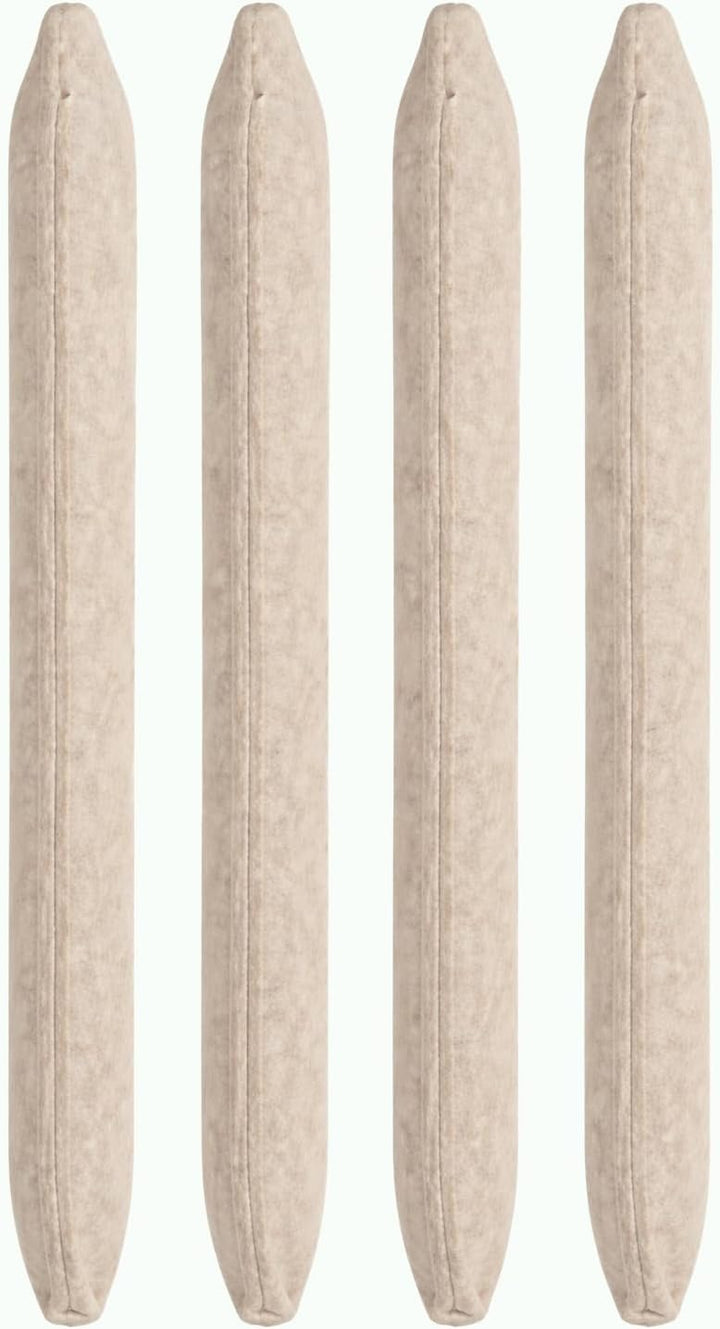 Brandsseller Sitzkissen Filz Eckig 4er Set 35x35x2 cm Stuhlkissen Sitzpolster Auflagen Taupe-Beige 4
