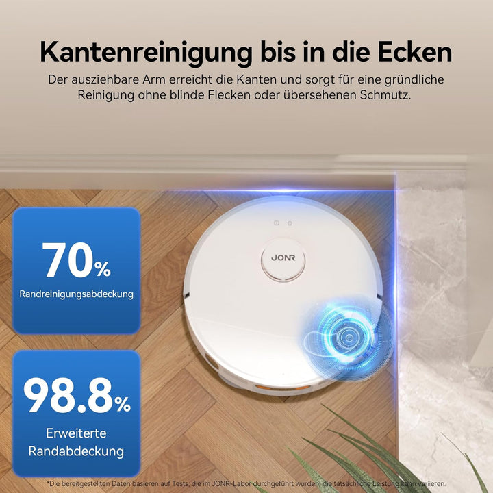 JONR T5 Pro Saugroboter mit Wischfunktion, 8000Pa Staubsauger Roboter mit ausziehbarem Wischmopp, au