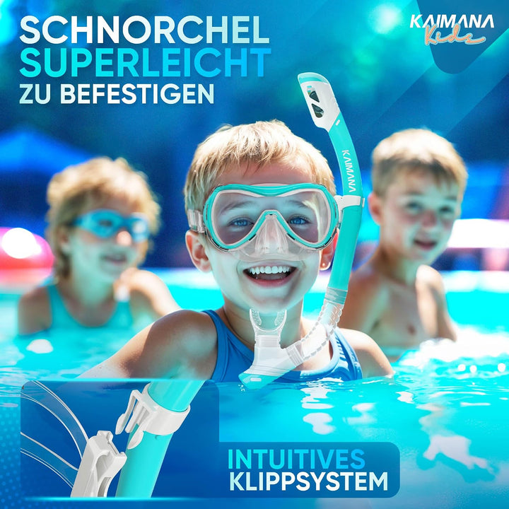 Das Neue KAIMANA® SeaExplorer Schnorchelset Kinder + Tragetasche, Taucherbrille mit Schnorchel, Tauc