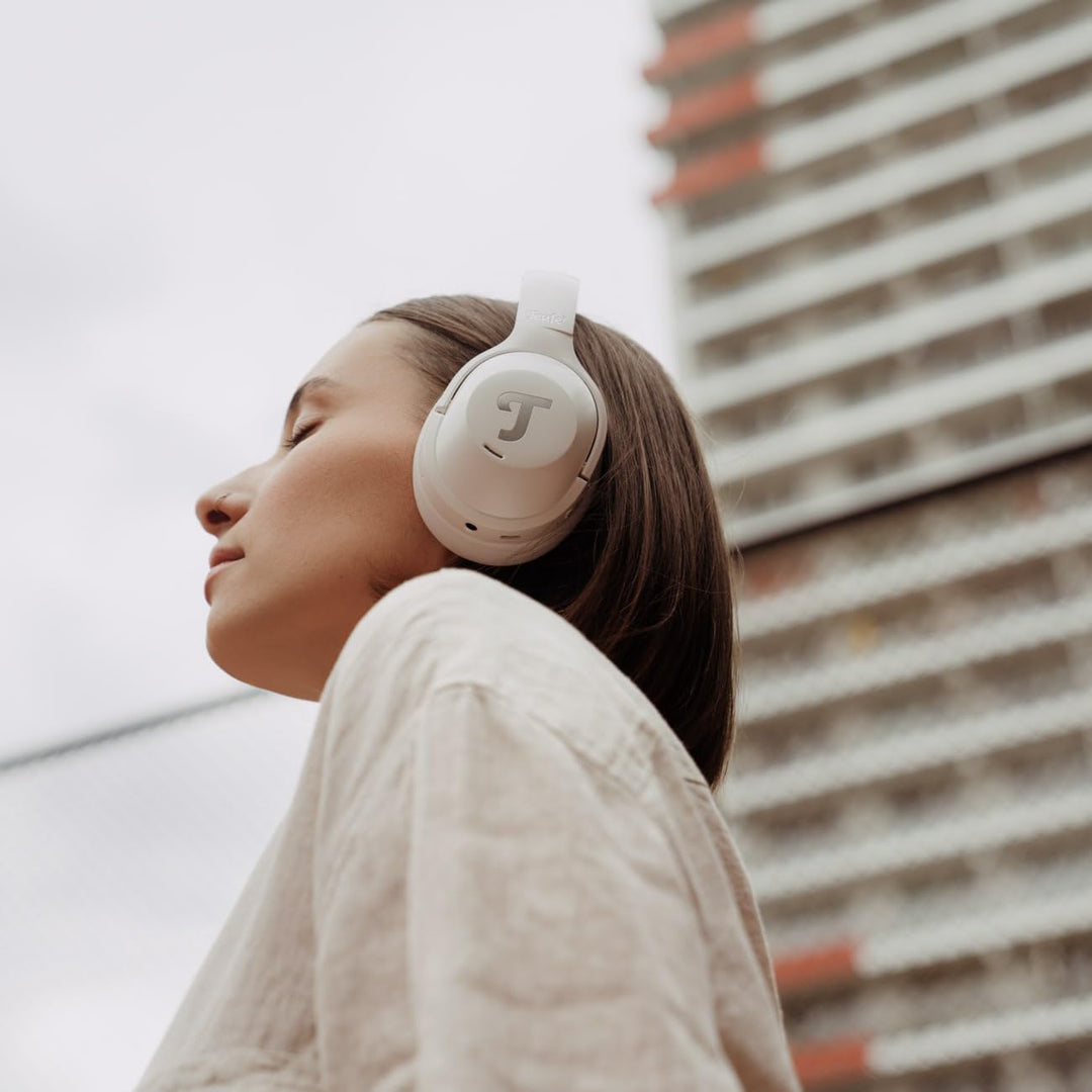 Teufel REAL Blue NC 3 Kabellose Bluetooth-Kopfhörer Over-Ear mit ANC Pearl White, Pearl White