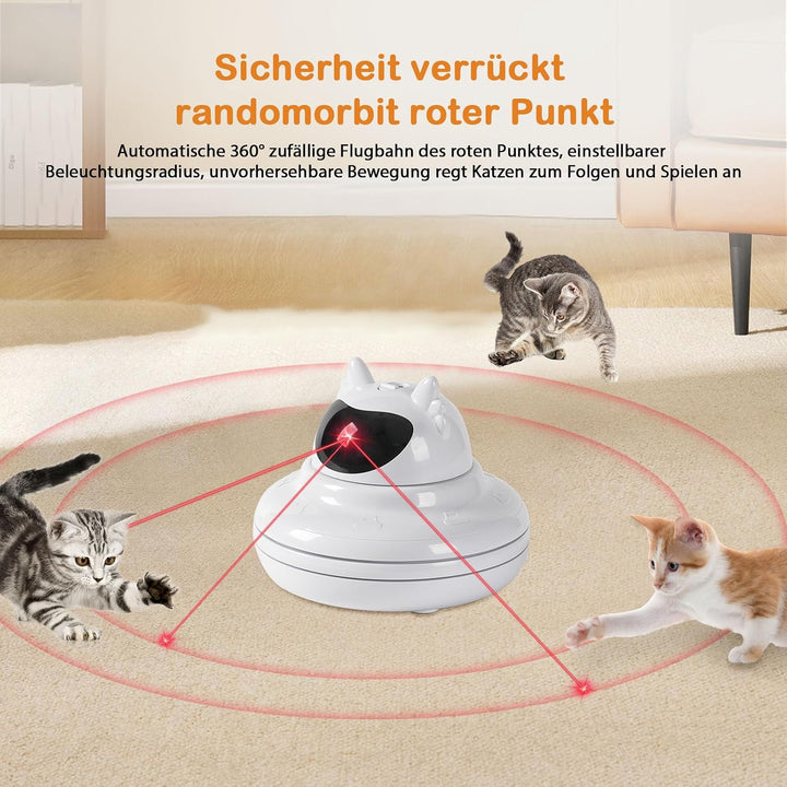 Interactive Cat Toy for Indoor Cats, Cat Toys with Moving Feathers &amp; Chasing Butterfly, Rechargeable
