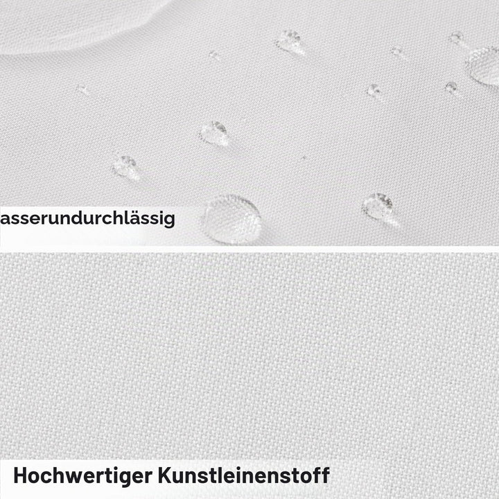 MIULEE Leinen Texturiert Duschvorhang 240x200 cm Weiss, Schwerer Hotel Luxus Polyester Wasserdicht D