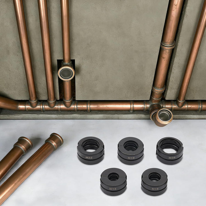 Pressbacke 5er Set 12-28mm Cr40, Für Hydraulische Rohrpresszangen