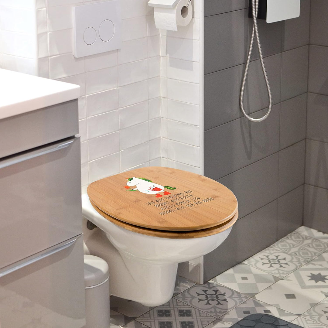 Mr. &amp; Mrs. Panda Motiv WC Sitz Einhorn Gärtner - Geschenk, Toilette, Pegasus, WC-Sitz, Garten, Klobr