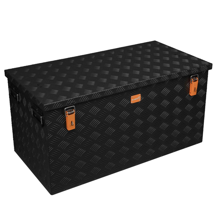 Alubox STRONG - BLACK EDITION ABX-R250 Aluminium Transportkiste aus 3mm Riffelblech 250 Liter in sch