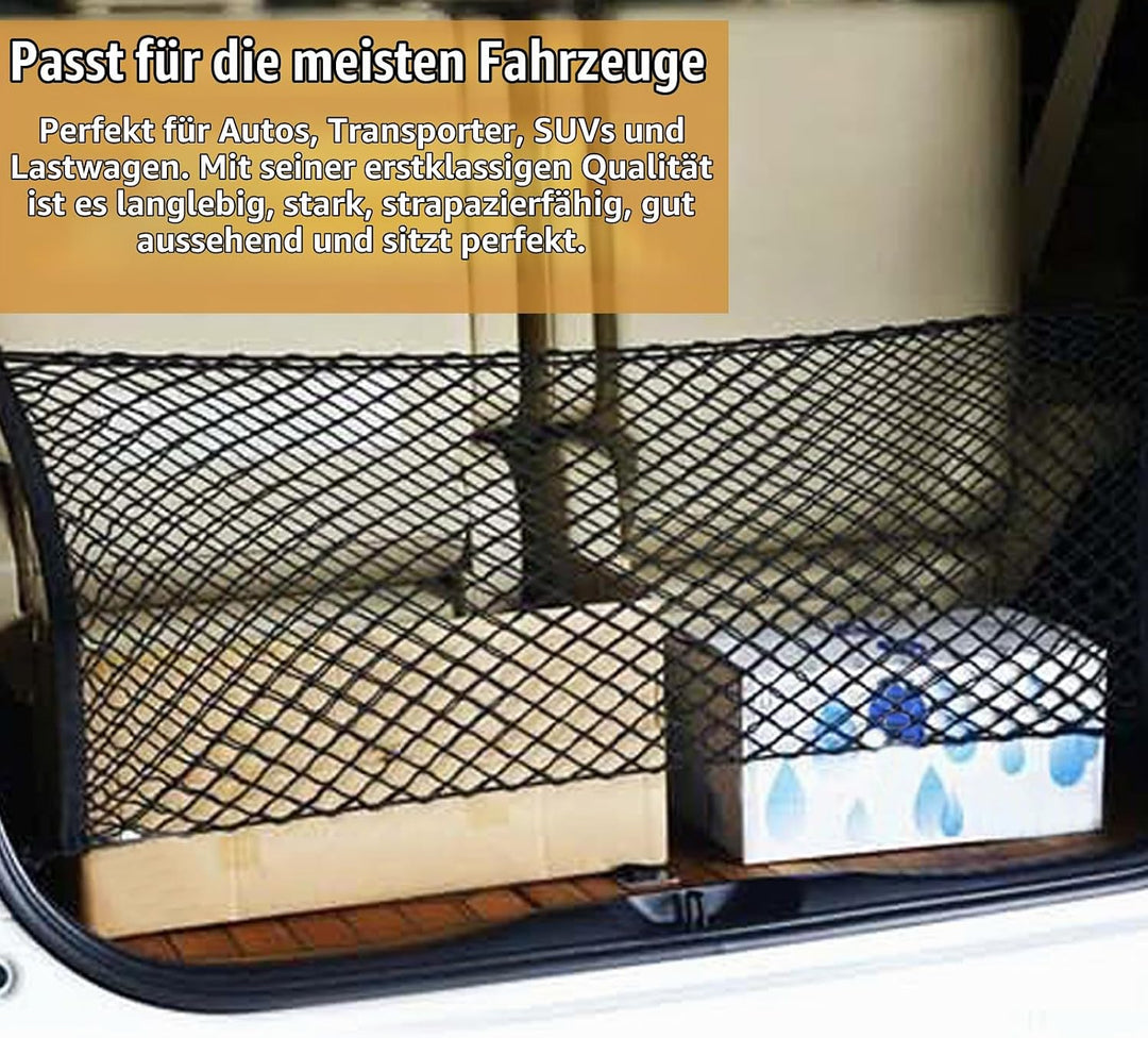 Schutzgitter Auto Barriere Trennnetz: Hundegitter Auto Hundeschutzgitter aus Polypropylen mit 4 Hake