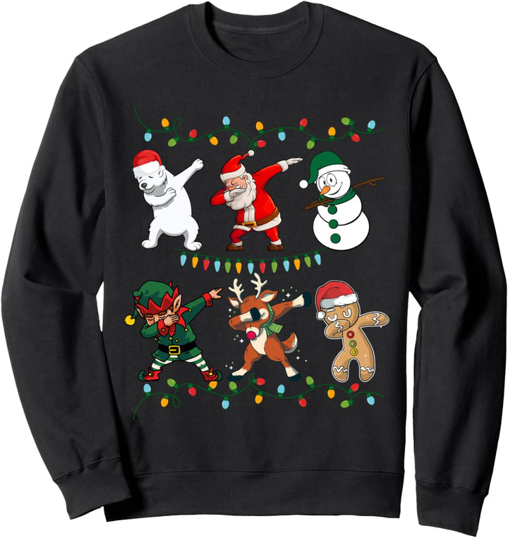 Dab Santa Elf Rentier Eisbär Xmas Junge Mädchen Weihnachten Sweatshirt