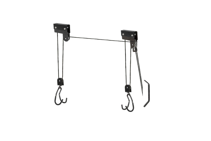 P4B | Fahrradlift mit Flaschenzug - PREMIUM mit 57 kg Hebelast zur Deckenmontage | Inkl. 2x Haltegur