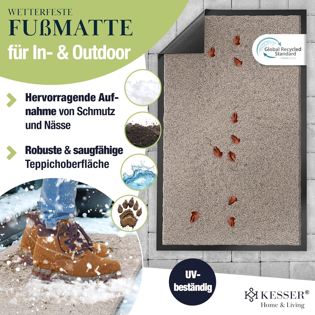 KESSER Schmutzfangmatte, Profi Fussmatte in vielen Grössen, Türmatte, Teppich, Fussabtreter &amp; Fussab