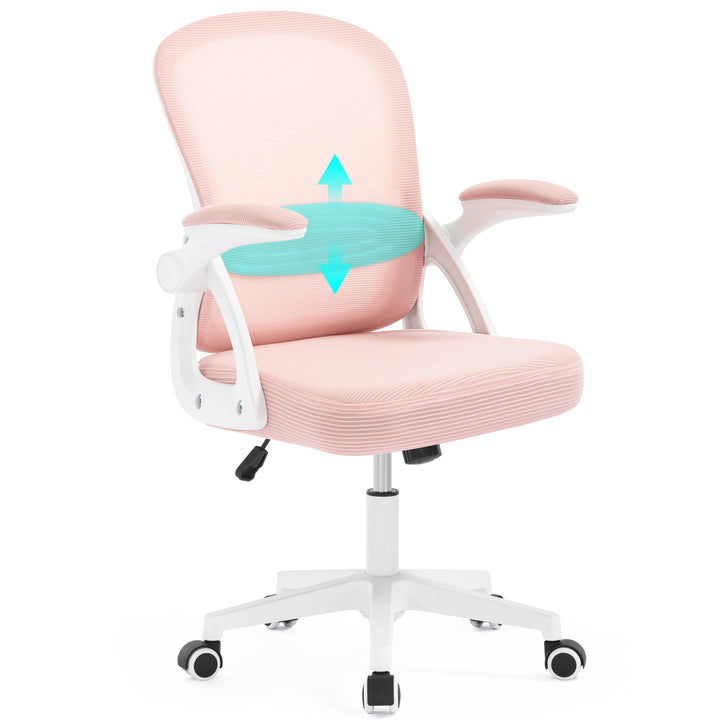 Fizzin Ergonomischer Bürostuhl Rosa Schreibtischstuhl, 150 kg, Rosa