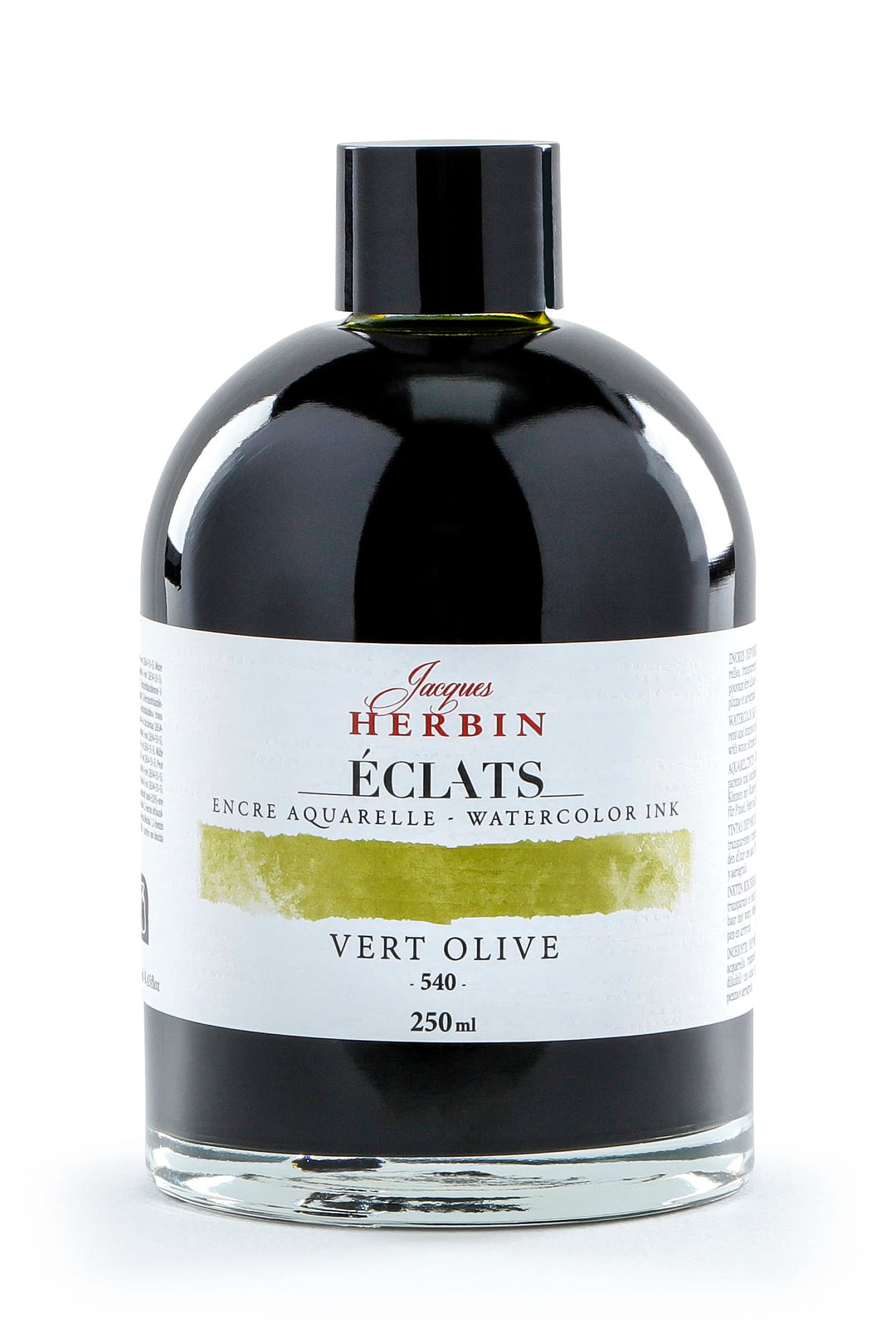 Jacques Herbin 18540TAMZ Tintenflakon Kalligraphie Aquarell 250ml Olivegrün Olivengrün 250 ml, Olive