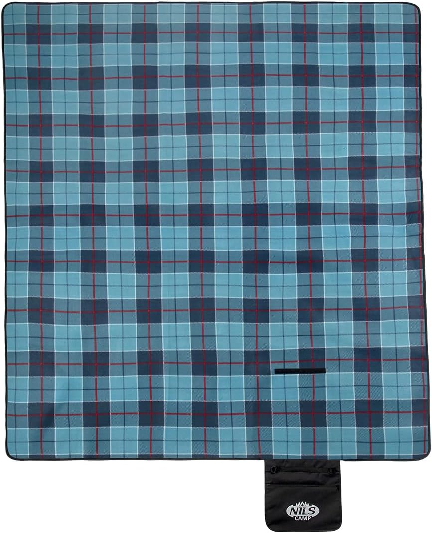 NILS CAMP Picknickdecke Outdoor - Camping Decke mit Tragegriff - Faltbar Picknickmatte - Praktisch S