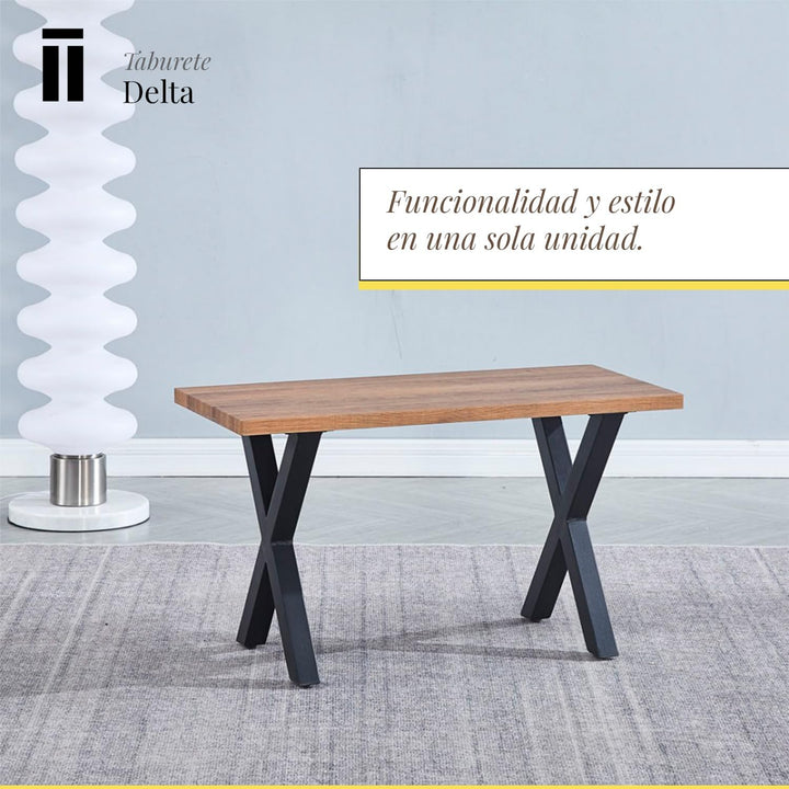 SHIITO | Modell Bristol - Hocker | Farbe Braun - 80 x 65 x 45 cm | modernes Design, komfortable Funk