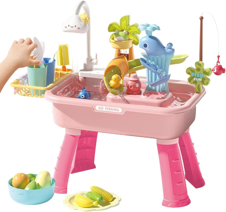 Wasser Spieltisch Ab 3, 54 X 29 X 53 cm Wasser Spieltisch, Sand Und Wassertisch, Sommerspielzeug Set
