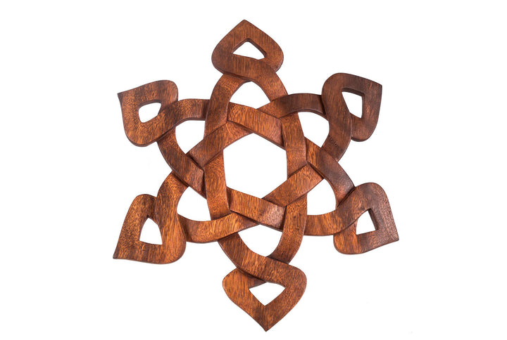 Windalf Wanddeko RUNENZAUBER 30 cm Celtic Wandholzbild Holzdeko Handarbeit aus Holz