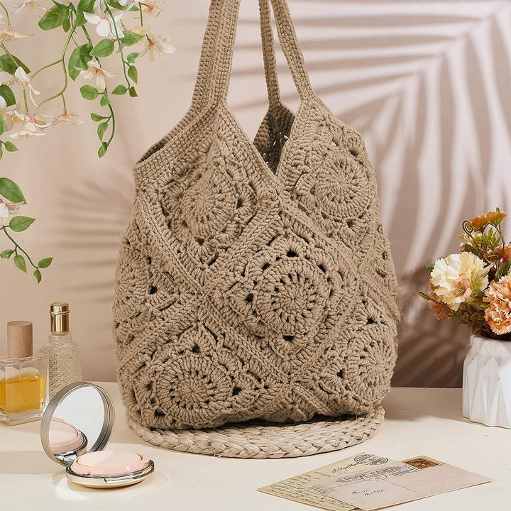 FREEBLOSS DIY Häkeltaschen Set Für Anfänger Mit Schritt Für Schritt Video Tutorials. DIY Umhängetasc