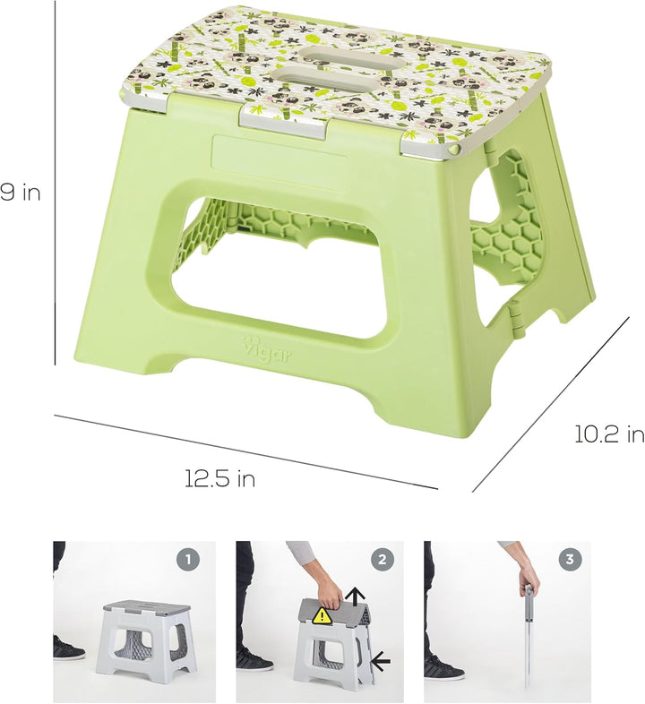 Vigar Kompakte Tritthocker Klappbar für Erwachsene, 23 cm, Klapphocker Faltbar 150 kg rutschfest, Le
