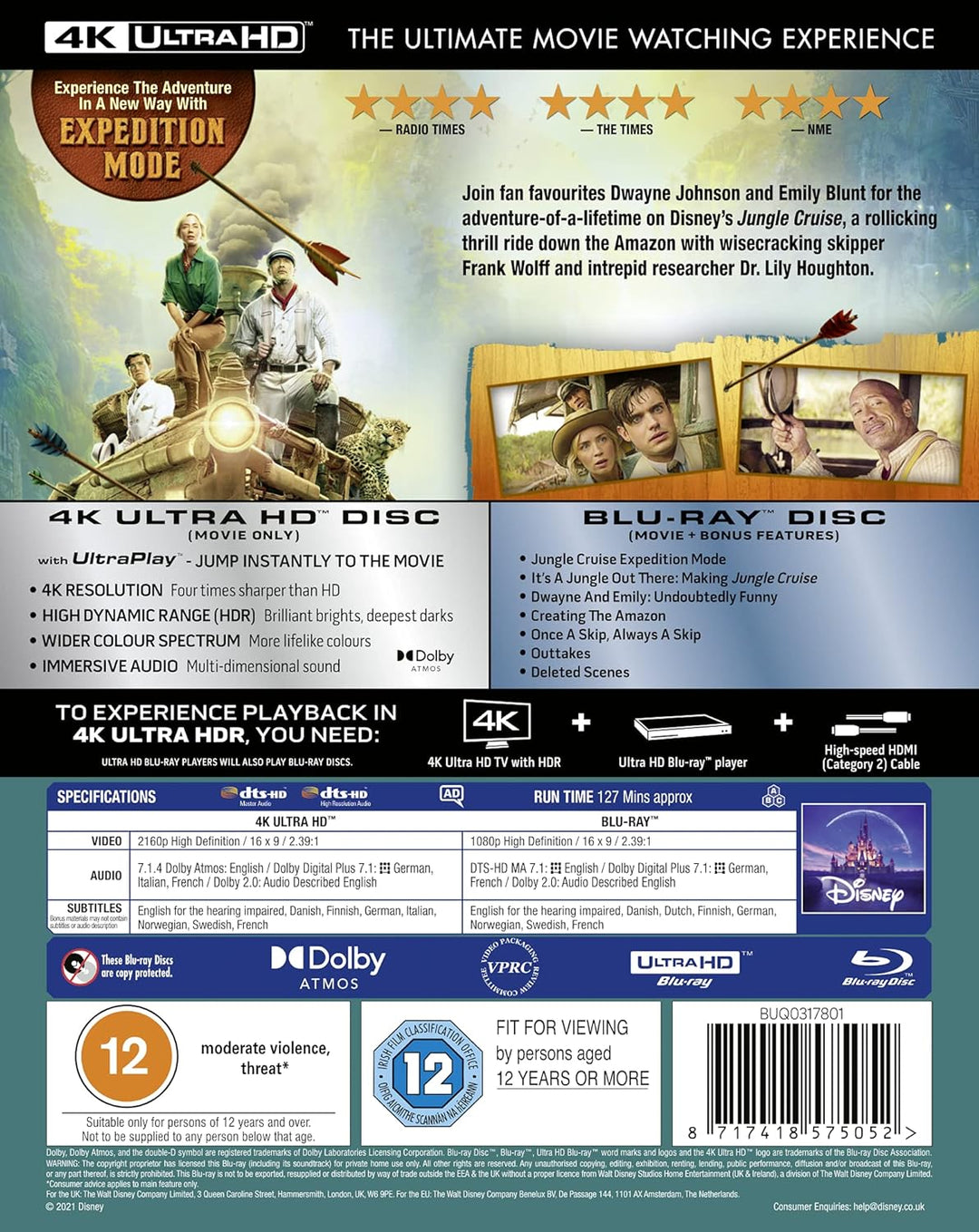 Jungle Cruise, Blu-ray
