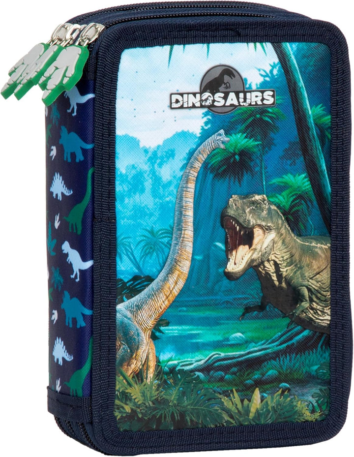 Goldkids - Federmäppchen 3 Fächer - Mäppchen für Mädchen und Jungen - Federmappe 3-Fach Federtasche
