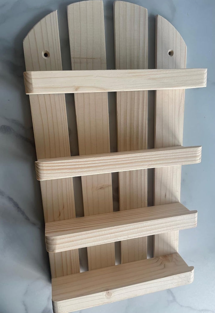 Holzregal mit 4 Ebenen, Naturholz