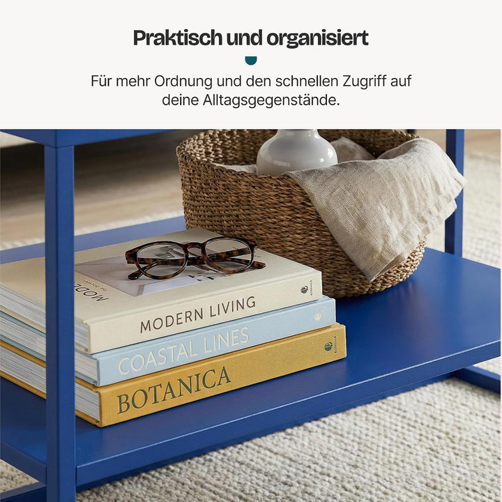 [en.casa] Couchtisch Solund Beistelltisch Metall Wohnzimmertisch mit Stauraum Sofatisch rechteckig K