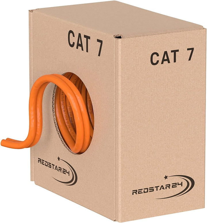 CAT7 Duplex Kabel 50m Verlegekabel Netzwerkkabel CAT 7 Twin LAN Installationskabel SFTP PIMF Netzwer