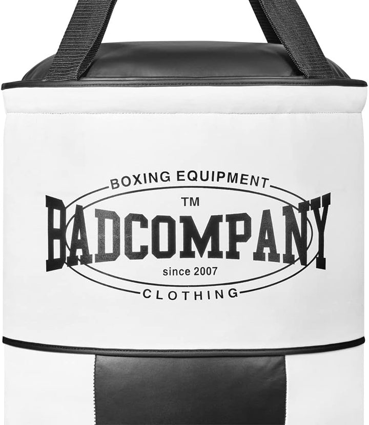 Bad Company Jab &amp; Hook Boxsack als Erdnuss-Form I Gefüllter Kunstleder Punching Bag 100 x 35 cm (30